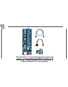 PCI EXPRESS RISER CARD CON LED VER006C PCI-E ADATTATORE... 2