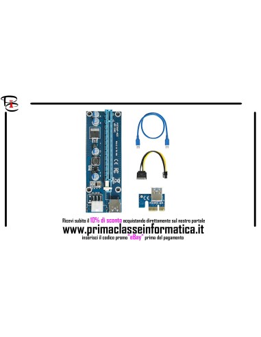 PCI EXPRESS RISER CARD CON LED VER006C PCI-E...