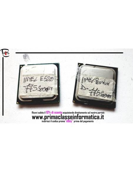 Stock 2PROCESSORI CPU INTEL E5200 2.50GHZ / Pendium D 3.2GHZ socket 775