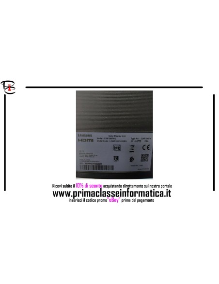 Samsung C24F390 24" Full HD LED Curvo Monitor - Nero - Pannello Rotto - RICAMBI
