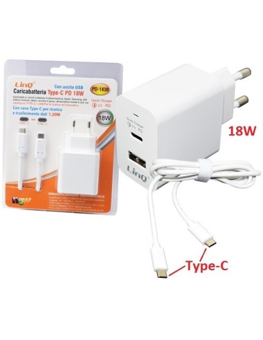 Caricabatteria da reteType-C 18W LinQ [PD-1830]