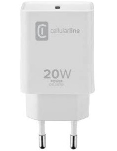 Caricabatterie Rete QC3 USB-C Nero 20W