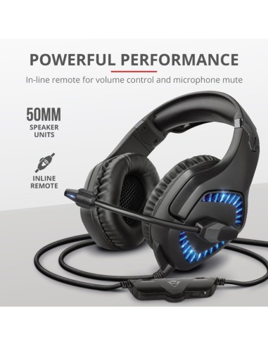 Cuffie con Microfono GAMING - Trust GXT 460 Varzz Illuminated
