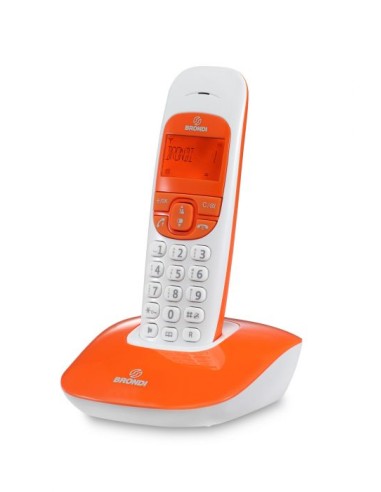 Telefono Cordless BRONDI NICE Bianco/Arancio