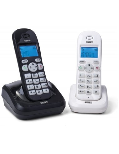 Telefono Cordless Saiet VEGA TWIN B&W