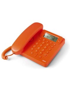 Telefono Saiet 13500564 Telefono Multifunzione, Vivavoce, Identificatore del Chiamante, Ego Arancio