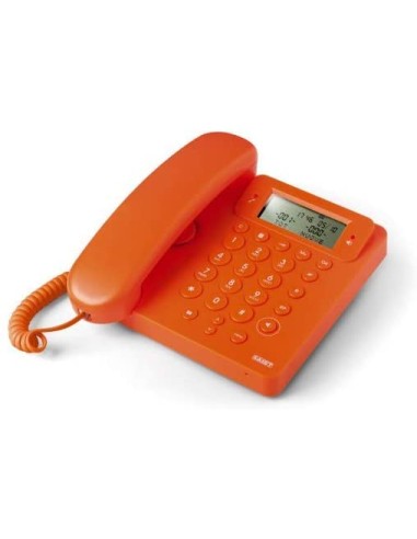Telefono Saiet 13500564 Telefono Multifunzione, Vivavoce, Identificatore del Chiamante, Ego Arancio
