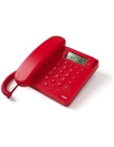 Telefono Saiet 13500564 Telefono Multifunzione, Vivavoce, Identificatore del Chiamante, Ego Rosso
