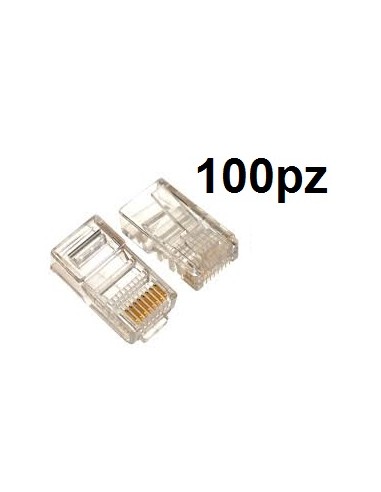 Utility - Plug RJ45 Per Cavo di Rete [Confezione da 100pz]