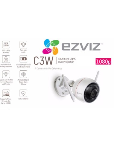 Videocamera Wi-Fi 1080p - Ezviz C3W