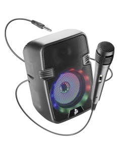 Multicolor Changing Lights KARAOKE Wireless Speacker + Microphone_Music Sound