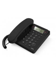 Telefono Saiet 13500564 Telefono Multifunzione, Vivavoce, Identificatore del Chiamante, Ego Nero