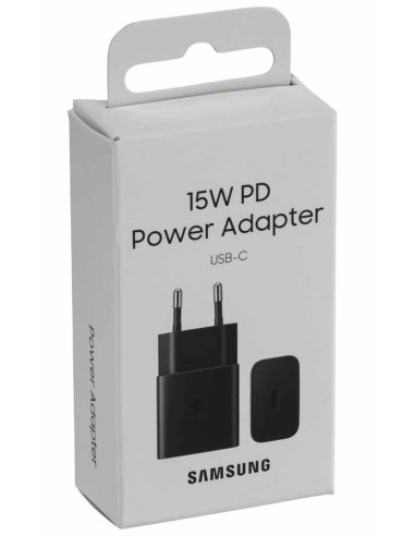SAMSUNG Caricabatterie rapido da 15W, Porta USB di Tipo C (Senza Cavo) - Black