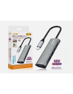 TPC3050 HUB USB-C to USB/USB-C 5 in 1 - 60W