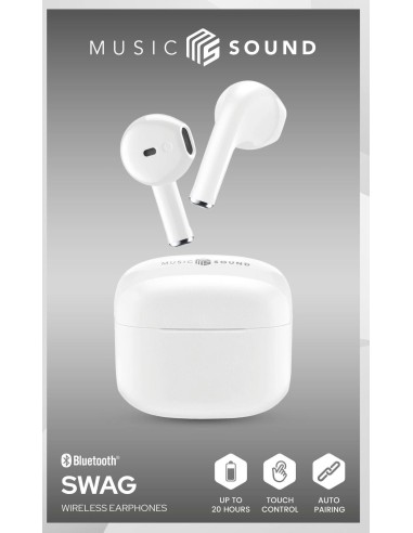 CellularLine Music Sound Auricolare BlueTooth SWAG (Bianco)
