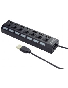 Gembird UHB-U2P7-03 HUB USB 2.0 a 7 porte USB con Alimentatore