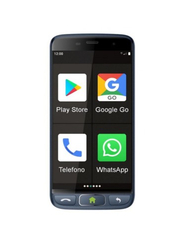 SAIET SMART SENIOR Cellulare Telefono per Anziani STS502 4G con Custodia e pellicola protettiva - Blue