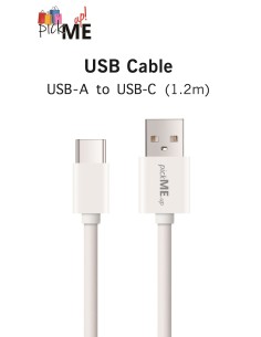 USB Cable USB-A to USB-C 1,2m PickMe-Up [CC7814]