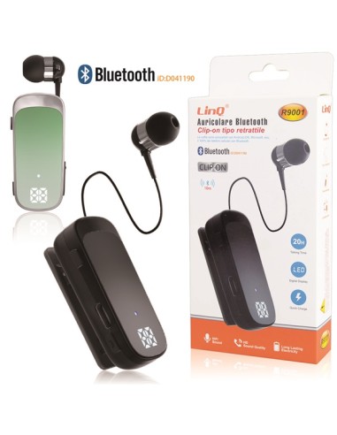 Auricolare BlueTooth 2.4GHz LinQ Roller Clip [R9001]