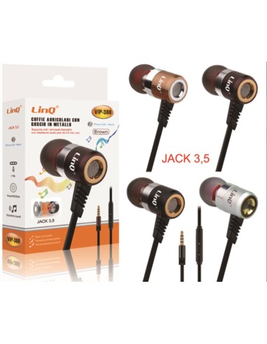 Auricolari Jack 3,5 LinQ [VIP-388]