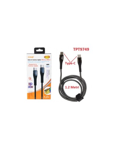 Linq cavo USB-C to USB-C 36w 1,2m _ TPT9749